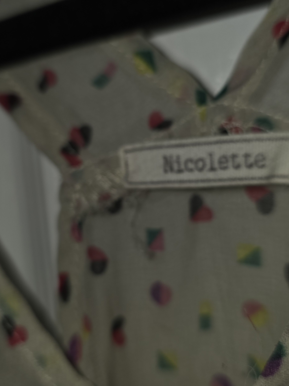 Nicole Cream Dot-Print High-Low Button Front Skirt - Picture 2 of 4